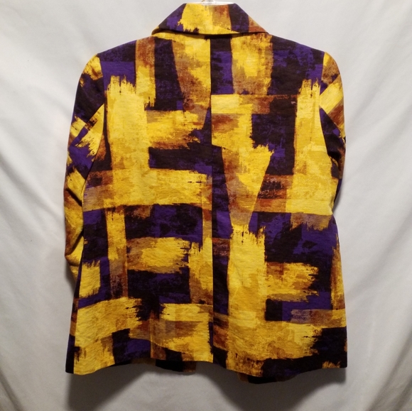 Gold and Purple Print jJacket - Picture 4 of 6